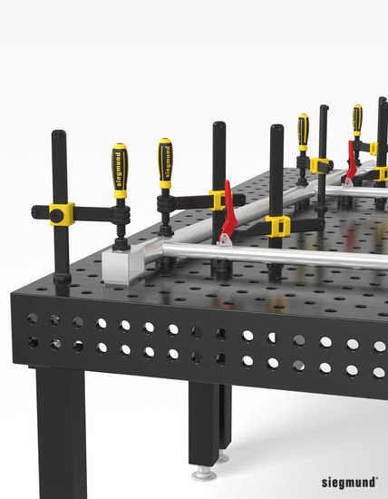 2 - 220615: Professional Fast Tension Clamp (Burnished) - 22mm Welding Table Accessories by Siegmund - The Flattest, Most Reliable Welding Tables & Fixturing Accessories in the World