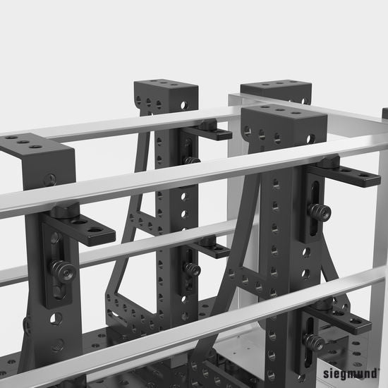 2 - 220645.1: 50mm Ø, 90°/120° Vario Prism with Screwed - In Collar (Burnished) - 22mm Welding Table Accessories by Siegmund - The Flattest, Most Reliable Welding Tables & Fixturing Accessories in the World