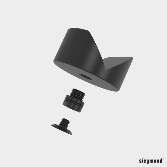 2 - 220647.1.PA: 80mm Ø, 90° Prism with Screwed - In Collar (Polyamide) - 22mm Welding Table Accessories by Siegmund - The Flattest, Most Reliable Welding Tables & Fixturing Accessories in the World