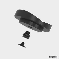 2 - 220652.1: 120mm Ø, 157° Prism with Screwed - In Collar (Burnished) - 22mm Welding Table Accessories by Siegmund - The Flattest, Most Reliable Welding Tables & Fixturing Accessories in the World