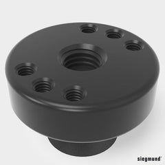 2 - 220715: Ø 50/15 Adapter with Hole Pattern for Toggle Clamps (Burnished) - 22mm Welding Table Accessories by Siegmund - The Flattest, Most Reliable Welding Tables & Fixturing Accessories in the World