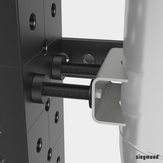 2 - 220824: Adjustable Height Support with Scale (Burnished) - 22mm Welding Table Accessories by Siegmund - The Flattest, Most Reliable Welding Tables & Fixturing Accessories in the World