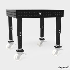 2 - 220879.X: 600 - 850mm Height Adjustable Leg with Caster & Locking Brake for the Siegmund System 22 Welding Tables - 22mm Welding Table Accessories by Siegmund - The Flattest, Most Reliable Welding Tables & Fixturing Accessories in the World