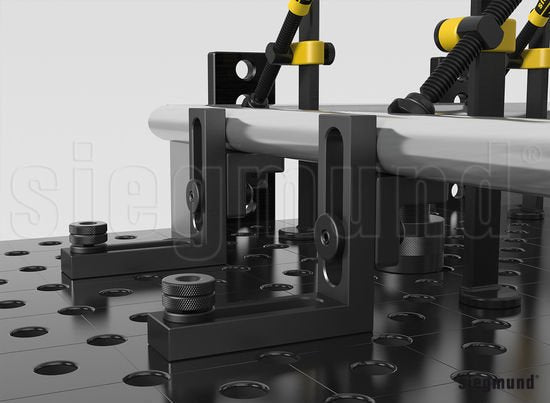 2 - 280105.N: 75mm L Stop and Clamping Square (Nitrided) - 28mm Welding Table Accessories by Siegmund - The Flattest, Most Reliable Welding Tables & Fixturing Accessories in the World