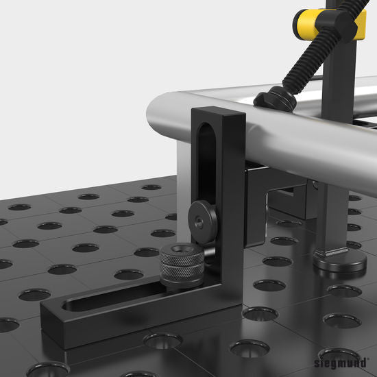 2 - 280105.N: 75mm L Stop and Clamping Square (Nitrided) - 28mm Welding Table Accessories by Siegmund - The Flattest, Most Reliable Welding Tables & Fixturing Accessories in the World