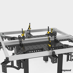 2 - 280110.A: 175mm L Stop and Clamping Square (Aluminum) - 28mm Welding Table Accessories by Siegmund - The Flattest, Most Reliable Welding Tables & Fixturing Accessories in the World