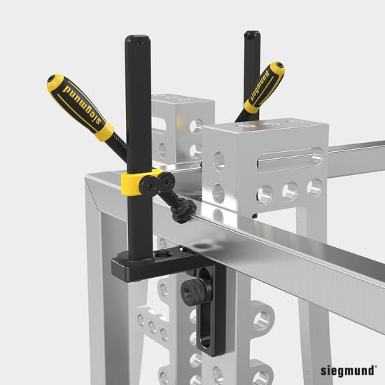 2 - 280110.A: 175mm L Stop and Clamping Square (Aluminum) - 28mm Welding Table Accessories by Siegmund - The Flattest, Most Reliable Welding Tables & Fixturing Accessories in the World