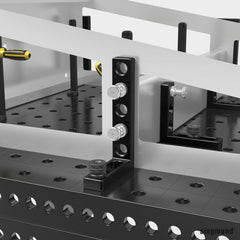 2 - 280112.N: 275mm L Stop and Clamping Square (Nitrided) - 28mm Welding Table Accessories by Siegmund - The Flattest, Most Reliable Welding Tables & Fixturing Accessories in the World