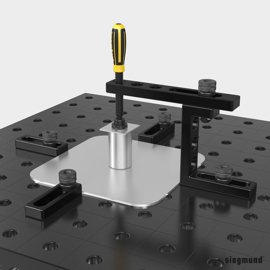 2 - 280114.N: 200mm L Stop and Clamping Square (Nitrided) - 28mm Welding Table Accessories by Siegmund - The Flattest, Most Reliable Welding Tables & Fixturing Accessories in the World