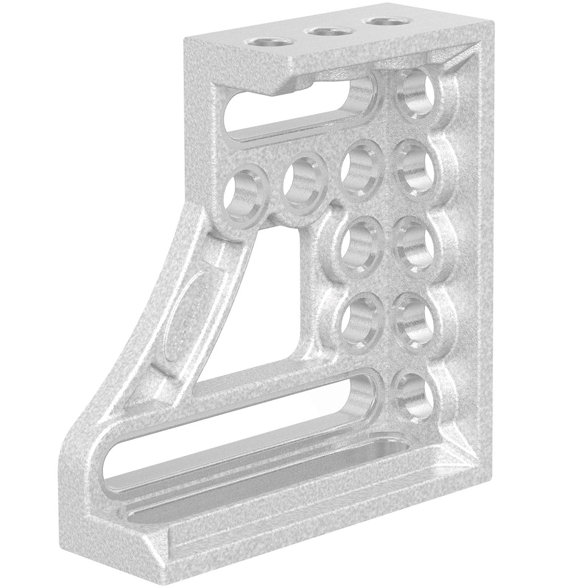 2 - 280120: 300mm GK Left Stop and Clamping Square (Aluminum/Titanium) - 28mm Welding Table Accessories by Siegmund - The Flattest, Most Reliable Welding Tables & Fixturing Accessories in the World