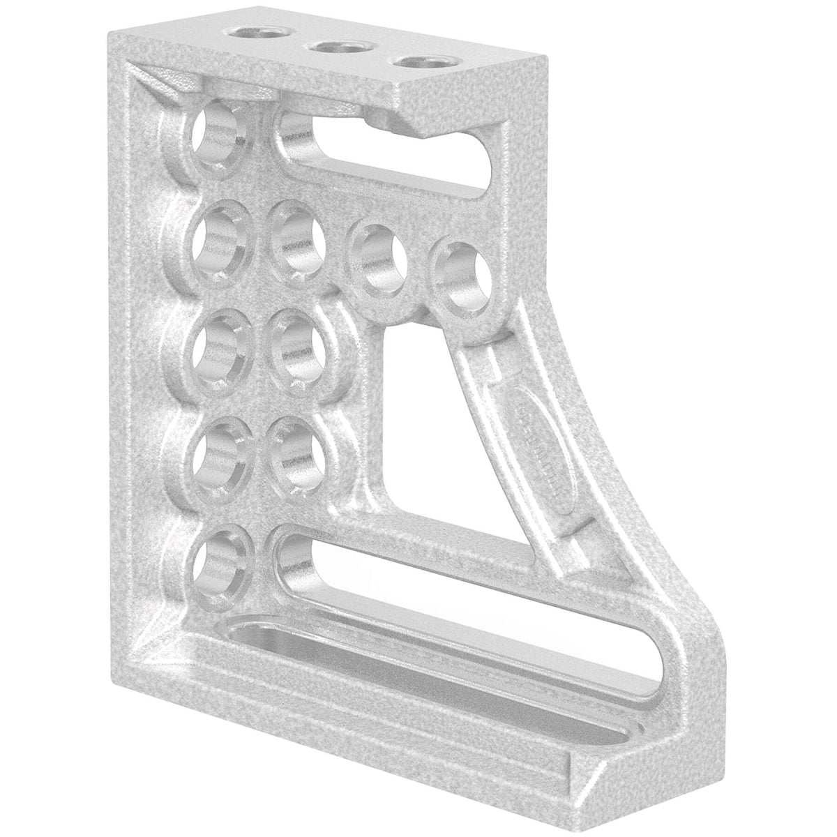 2 - 280121: 300mm GK Right Stop and Clamping Square (Aluminum/Titanium) - 28mm Welding Table Accessories by Siegmund - The Flattest, Most Reliable Welding Tables & Fixturing Accessories in the World