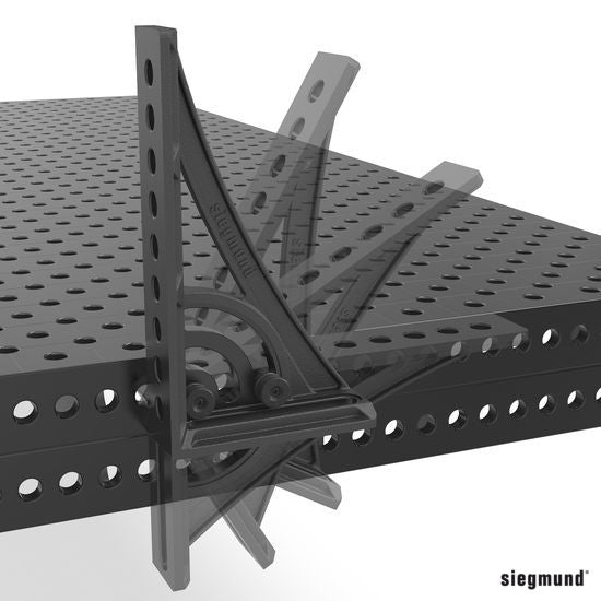 2 - 280164.N: 500mm G Stop and Clamping Square with Left Rotation Angle (Nitrided) - 28mm Welding Table Accessories by Siegmund - The Flattest, Most Reliable Welding Tables & Fixturing Accessories in the World