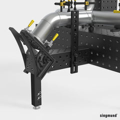 2 - 280164.N: 500mm G Stop and Clamping Square with Left Rotation Angle (Nitrided) - 28mm Welding Table Accessories by Siegmund - The Flattest, Most Reliable Welding Tables & Fixturing Accessories in the World