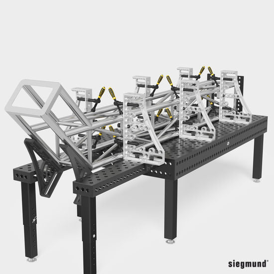 2 - 280164.N: 500mm G Stop and Clamping Square with Left Rotation Angle (Nitrided) - 28mm Welding Table Accessories by Siegmund - The Flattest, Most Reliable Welding Tables & Fixturing Accessories in the World