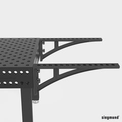 2 - 280166.N: 750mm G Left Stop and Clamping (Nitrided) - 28mm Welding Table Accessories by Siegmund - The Flattest, Most Reliable Welding Tables & Fixturing Accessories in the World