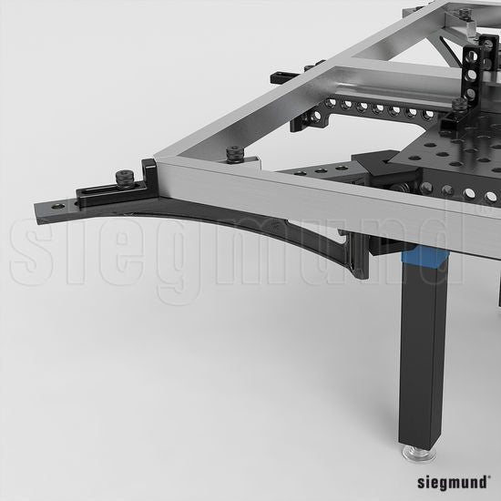 2 - 280166.N: 750mm G Left Stop and Clamping (Nitrided) - 28mm Welding Table Accessories by Siegmund - The Flattest, Most Reliable Welding Tables & Fixturing Accessories in the World