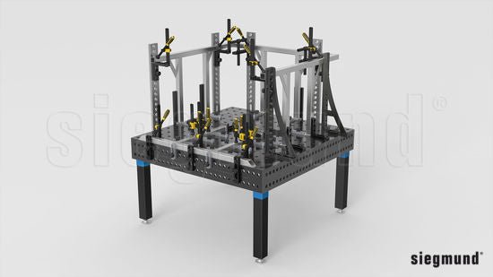 2 - 280166.N: 750mm G Left Stop and Clamping (Nitrided) - 28mm Welding Table Accessories by Siegmund - The Flattest, Most Reliable Welding Tables & Fixturing Accessories in the World