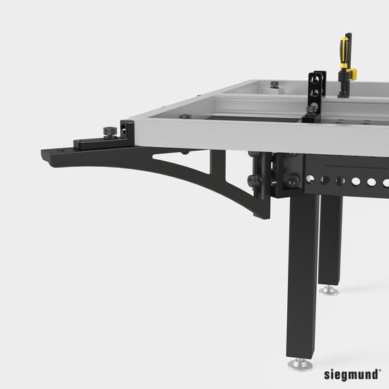 2 - 280166.N: 750mm G Left Stop and Clamping (Nitrided) - 28mm Welding Table Accessories by Siegmund - The Flattest, Most Reliable Welding Tables & Fixturing Accessories in the World