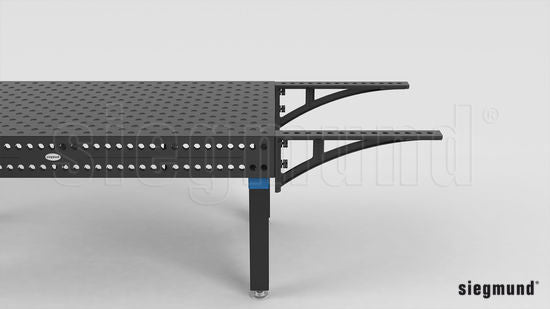 2 - 280166.N: 750mm G Left Stop and Clamping (Nitrided) - 28mm Welding Table Accessories by Siegmund - The Flattest, Most Reliable Welding Tables & Fixturing Accessories in the World