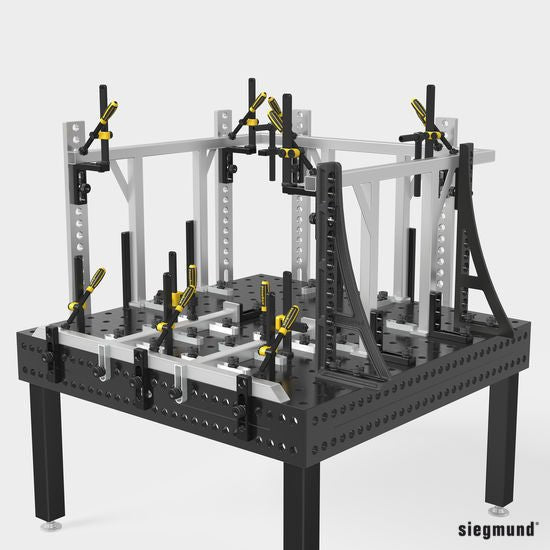 2 - 280166.N: 750mm G Left Stop and Clamping (Nitrided) - 28mm Welding Table Accessories by Siegmund - The Flattest, Most Reliable Welding Tables & Fixturing Accessories in the World