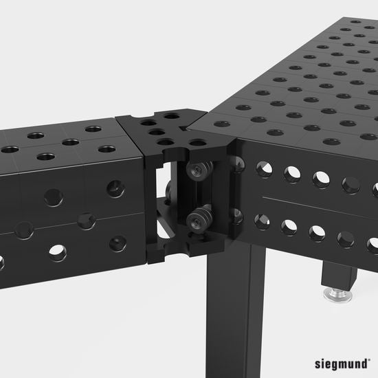 2 - 280191.N: Cast Iron Corner Connection (Nitrided) - 28mm Welding Table Accessories by Siegmund - The Flattest, Most Reliable Welding Tables & Fixturing Accessories in the World