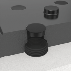 2 - 280239.10: Plastic Cap for the Siegmund Rail System (Pack of 10) - 28mm Welding Table Accessories by Siegmund - The Flattest, Most Reliable Welding Tables & Fixturing Accessories in the World