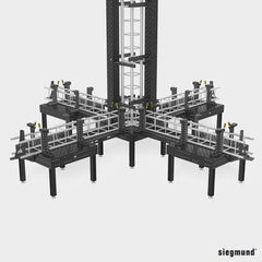 2 - 280320.P: 1,000x200x100mm Square U - Shape Riser Block (Plasma Nitrided) - 28mm Welding Table Accessories by Siegmund - The Flattest, Most Reliable Welding Tables & Fixturing Accessories in the World