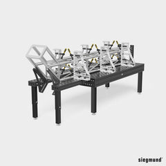 2 - 280321.P: 1,000x200x100mm Square U - Shape Riser Block with Left Side Oblong Holes/Slots (Plasma Nitrided) - 28mm Welding Table Accessories by Siegmund - The Flattest, Most Reliable Welding Tables & Fixturing Accessories in the World