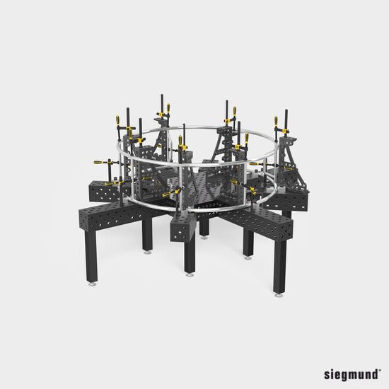 2 - 280370.P: 1,000x200x200mm Square U - Shape Riser Block (Plasma Nitrided) - 28mm Welding Table Accessories by Siegmund - The Flattest, Most Reliable Welding Tables & Fixturing Accessories in the World