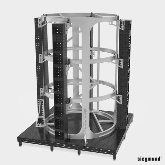 2 - 280394.3.P: 4,000x400x400mm Square U - Shape Riser Block (Plasma Nitrided) - 28mm Welding Table Accessories by Siegmund - The Flattest, Most Reliable Welding Tables & Fixturing Accessories in the World