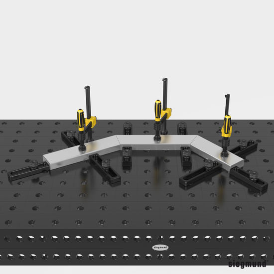 2 - 280410.1.N: 200mm L Universal Stop (Nitrided) - 28mm Welding Table Accessories by Siegmund - The Flattest, Most Reliable Welding Tables & Fixturing Accessories in the World