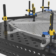 2 - 280417: 50x182mm Flex Stop (Galvanized Steel) - 28mm Welding Table Accessories by Siegmund - The Flattest, Most Reliable Welding Tables & Fixturing Accessories in the World