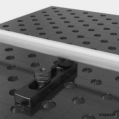 2 - 280420.A: 225mm L Universal Stop (Aluminum) - 28mm Welding Table Accessories by Siegmund - The Flattest, Most Reliable Welding Tables & Fixturing Accessories in the World