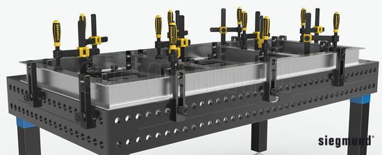 2 - 280420.N: 225mm L Universal Stop (Nitrided) - 28mm Welding Table Accessories by Siegmund - The Flattest, Most Reliable Welding Tables & Fixturing Accessories in the World