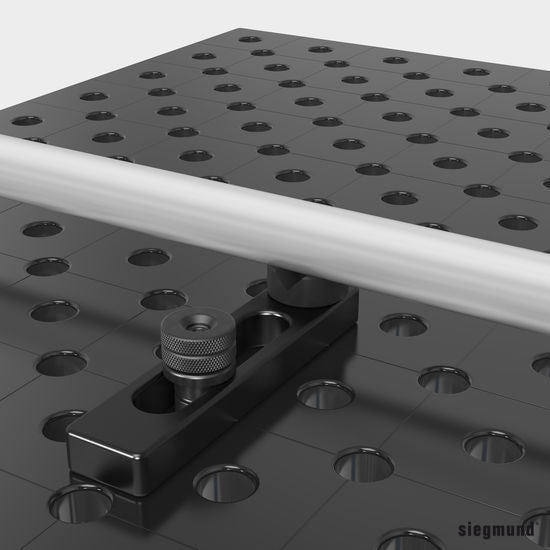 2 - 280420.N: 225mm L Universal Stop (Nitrided) - 28mm Welding Table Accessories by Siegmund - The Flattest, Most Reliable Welding Tables & Fixturing Accessories in the World