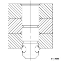 2 - 280529: Long Flush Mount Bolt (Burnished) - 28mm Welding Table Accessories by Siegmund - The Flattest, Most Reliable Welding Tables & Fixturing Accessories in the World