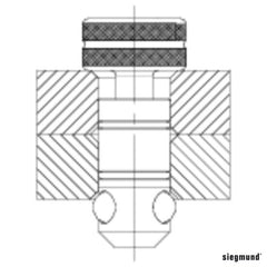 2 - 280536: Short, Basic Universal Bolt (Burnished) - 28mm Welding Table Accessories by Siegmund - The Flattest, Most Reliable Welding Tables & Fixturing Accessories in the World