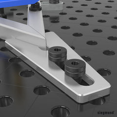 2 - 280536: Short, Basic Universal Bolt (Burnished) - 28mm Welding Table Accessories by Siegmund - The Flattest, Most Reliable Welding Tables & Fixturing Accessories in the World