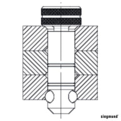 2 - 280537: Long, Basic Universal Bolt (Burnished) - 28mm Welding Table Accessories by Siegmund - The Flattest, Most Reliable Welding Tables & Fixturing Accessories in the World