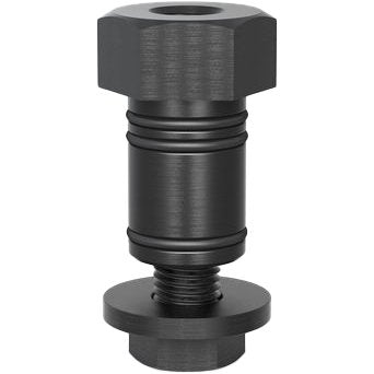 2 - 280550.1: Short Hexagonal Connecting Bolt (Burnished) - 28mm Welding Table Accessories by Siegmund - The Flattest, Most Reliable Welding Tables & Fixturing Accessories in the World