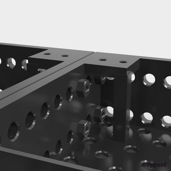 2 - 280550.1: Short Hexagonal Connecting Bolt (Burnished) - 28mm Welding Table Accessories by Siegmund - The Flattest, Most Reliable Welding Tables & Fixturing Accessories in the World