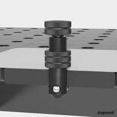 2 - 280571: Short Adjustable Fast Clamping Bolt without Slot (Burnished) - 28mm Welding Table Accessories by Siegmund - The Flattest, Most Reliable Welding Tables & Fixturing Accessories in the World