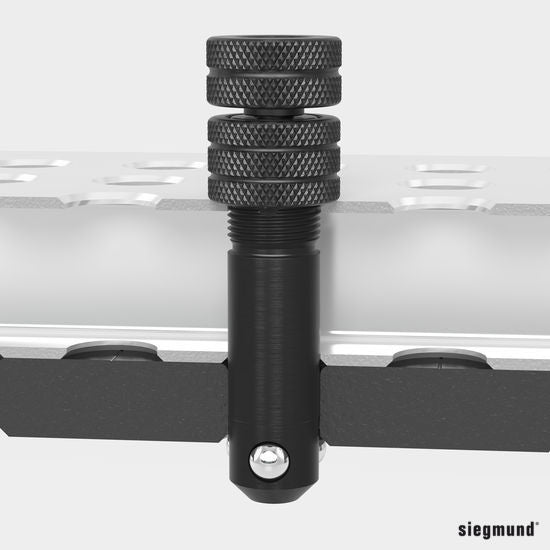 2 - 280573: Long, Adjustable Fast Clamping Bolt without Slot (Burnished) - 28mm Welding Table Accessories by Siegmund - The Flattest, Most Reliable Welding Tables & Fixturing Accessories in the World