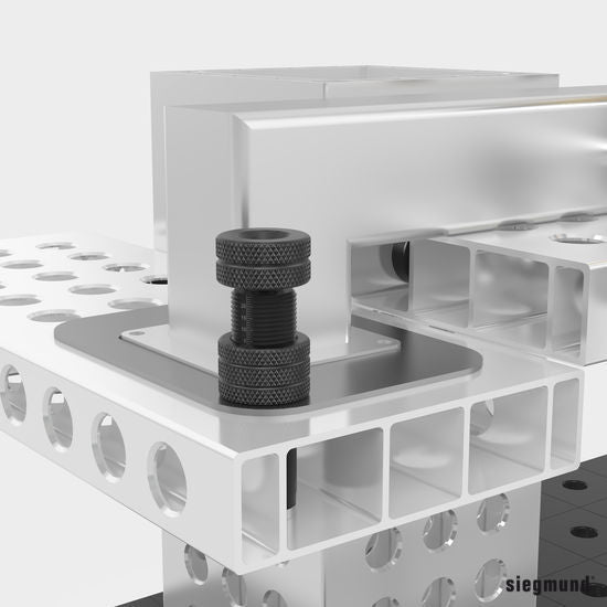 2 - 280573: Long, Adjustable Fast Clamping Bolt without Slot (Burnished) - 28mm Welding Table Accessories by Siegmund - The Flattest, Most Reliable Welding Tables & Fixturing Accessories in the World