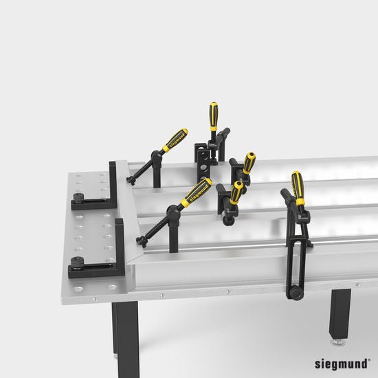 2 - 280604: Universal Basic Pipe Clamp (Burnished) - 28mm Welding Table Accessories by Siegmund - The Flattest, Most Reliable Welding Tables & Fixturing Accessories in the World