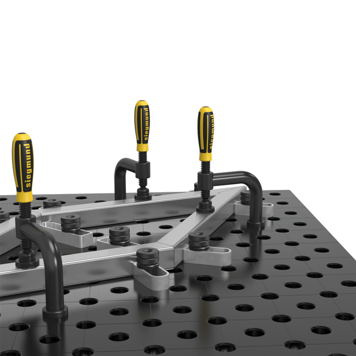 2-280626.N: Pipe Elbow Clamp (Nitrided) - 28mm Welding Table Accessories by Siegmund - The Flattest, Most Reliable Welding Tables & Fixturing Accessories in the World