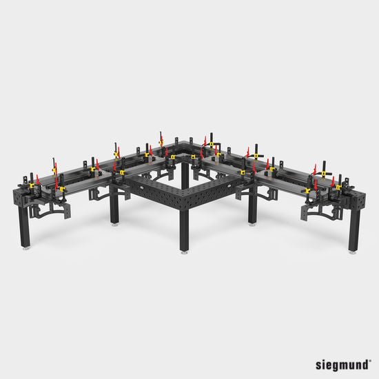 2 - 280637.1.N: 350mm Horizontal Bar with Fast Clamping Function - 28mm Welding Table Accessories by Siegmund - The Flattest, Most Reliable Welding Tables & Fixturing Accessories in the World