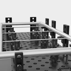 2 - 280645.1.A: 50mm Ø, 90°/120° Vario Prism with Screwed - In Collar (Aluminum) - 28mm Welding Table Accessories by Siegmund - The Flattest, Most Reliable Welding Tables & Fixturing Accessories in the World