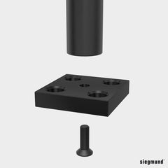 2 - 280646: Small Plate for Multi - Clamp Modular Tower - 28mm Welding Table Accessories by Siegmund - The Flattest, Most Reliable Welding Tables & Fixturing Accessories in the World