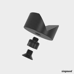 2 - 280647.1: 80mm Ø, 90° Prism with Screwed - In Collar (Burnished) - 28mm Welding Table Accessories by Siegmund - The Flattest, Most Reliable Welding Tables & Fixturing Accessories in the World